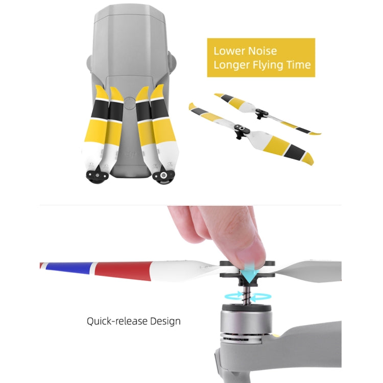2 Pairs Sunnylife 7238F-3C For DJI Mavic Air 2 Double-sided Two-color Low Noise Quick-release Propellers 2 Pairs Sunnylife 7238F-3C For DJI Mavic Air 2 Double-sided Two-color Low Noise Quick-release Propellers